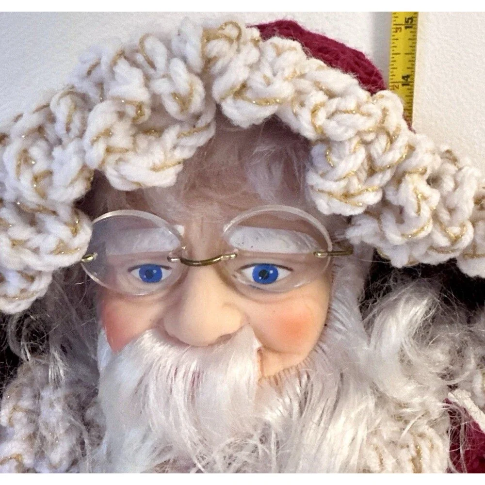 Set Of Santa Mr And Mrs.‎ Claus Standing Christmas Doll Decorations Crochet
